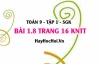 Bài 1.8 trang 16 Toán 9 tập 1 Kết nối tri thức SGK